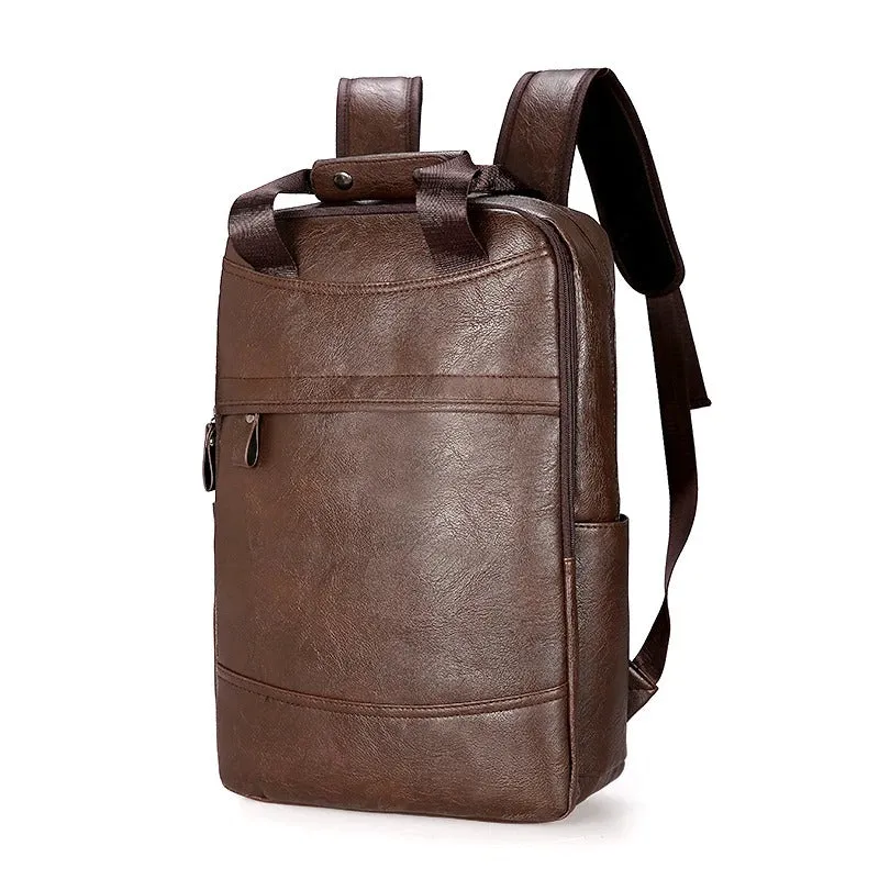 | Men's Leather Backpack for Office Laptop