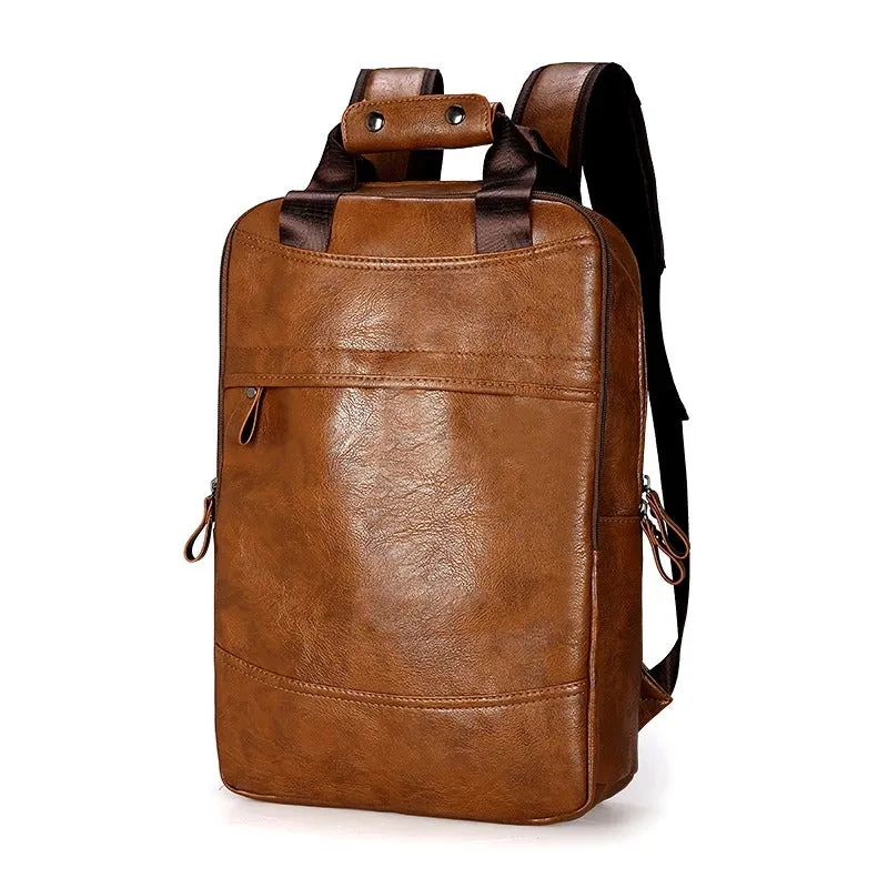 | Men's Leather Backpack for Office Laptop