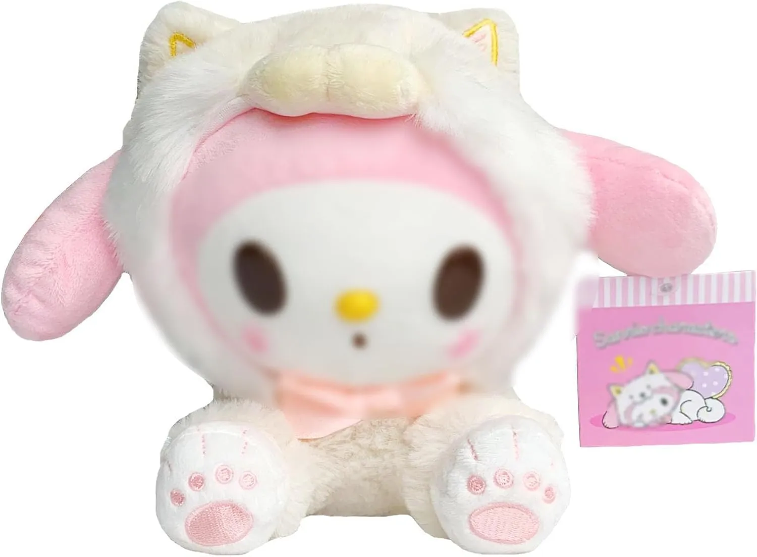 1 Pcs Cartoon Plush Stuffed Animal, Lovely Plush Dolls,8 Inch Anime Cute Soft Plush Figure Toy, Soothe Kids Girl Fans Toys Gift Bag Filler Birthday Gift for Kids (Pink)