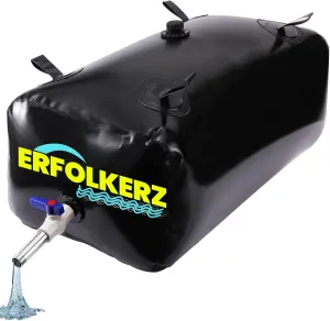 1000L/264gal Long Term Water Storage Containers,Emergency Water Storage Bag, Soft Portable Vinyl Bathtub Water Bladder with Valve&Stainless-Steel Outlet-Reliable & Resistant for All Climates