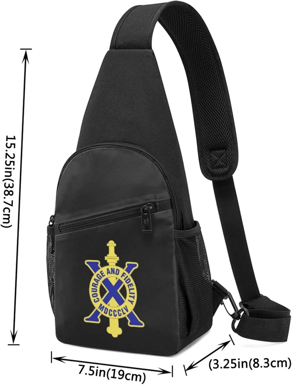 10th Infantry Regiment Unisex Chest Bag Lightweight Crossbody Shoulder Bag Travel Pocket