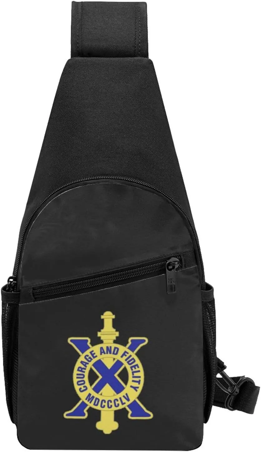 10th Infantry Regiment Unisex Chest Bag Lightweight Crossbody Shoulder Bag Travel Pocket