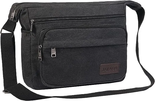 15" Canvas Messenger Bag Multi Pockets Crossbody Bag for Outdoor Activities Laptop bag for Business Travel