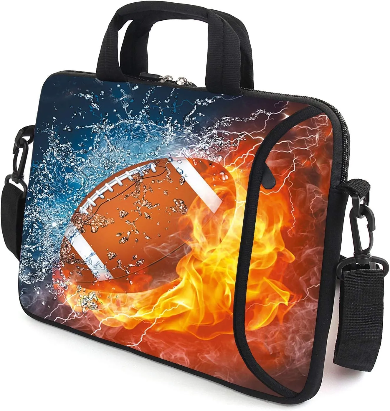 15" laptop sleeve laptop bag chromebook case adjustable shoulder strap with handle accessory pocket for men women (RYD-15-7)