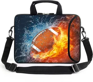15" laptop sleeve laptop bag chromebook case adjustable shoulder strap with handle accessory pocket for men women (RYD-15-7)