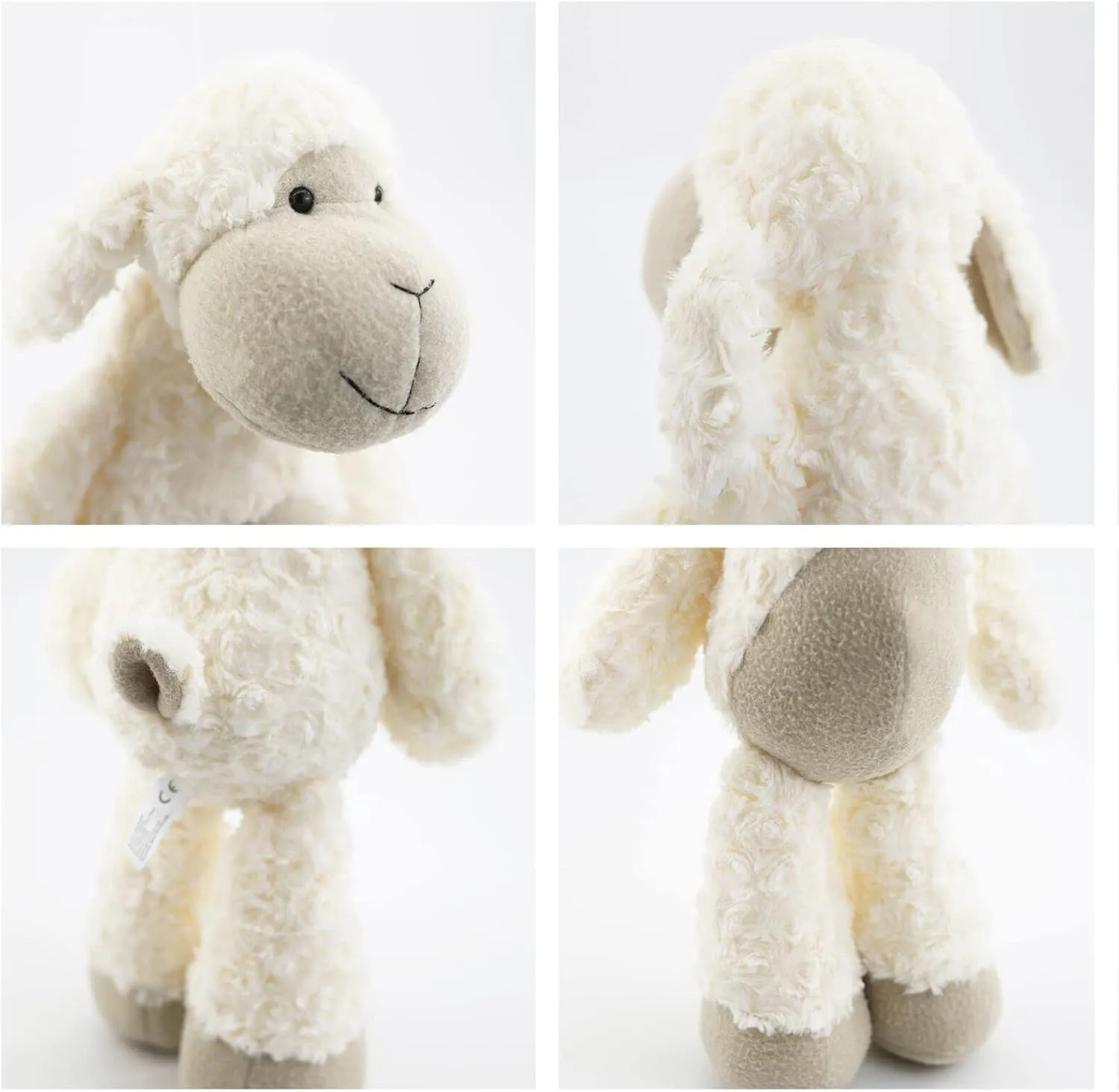 17" Cuddly White/Cream Huggable Sheep Stuffed Animals for Boys and Girls,Soft and Adorable Stuffed Lamb Plush Toys for Newborn Babies,Great Gifts on Birthday,Easter