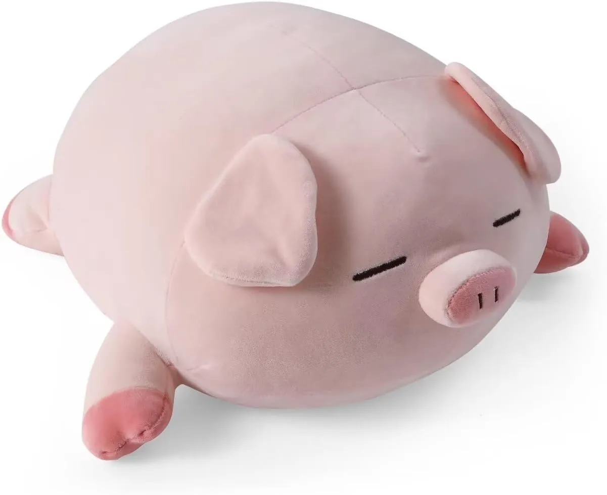 19.6" Weighted Stuffed Animal, Cute Pig Weighted Plush Toy for Kids and Adults,Anxiety Gift Soft Piggy Pillow,Sleeping Eyes
