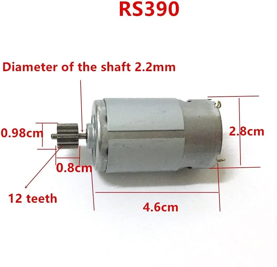 1pcs/lot RS380/390/550 Children's Electric Car Toy Car Motorcycle 6V 12V Motor Motor Gear Box Accessories |DC Motor| - - (Speed(RPM): 550 12V15000RPM)