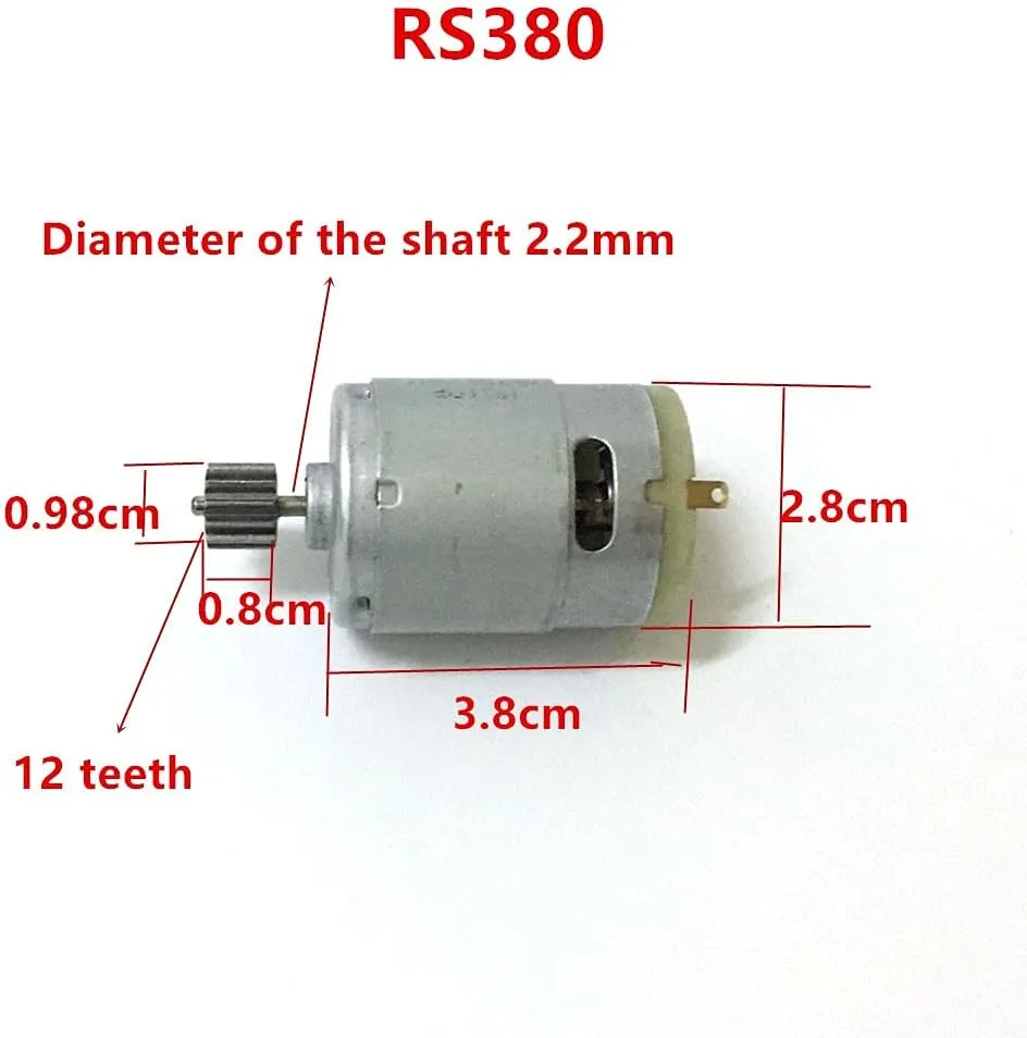 1pcs/lot RS380/390/550 Children's Electric Car Toy Car Motorcycle 6V 12V Motor Motor Gear Box Accessories |DC Motor| - - (Speed(RPM): 550 12V15000RPM)