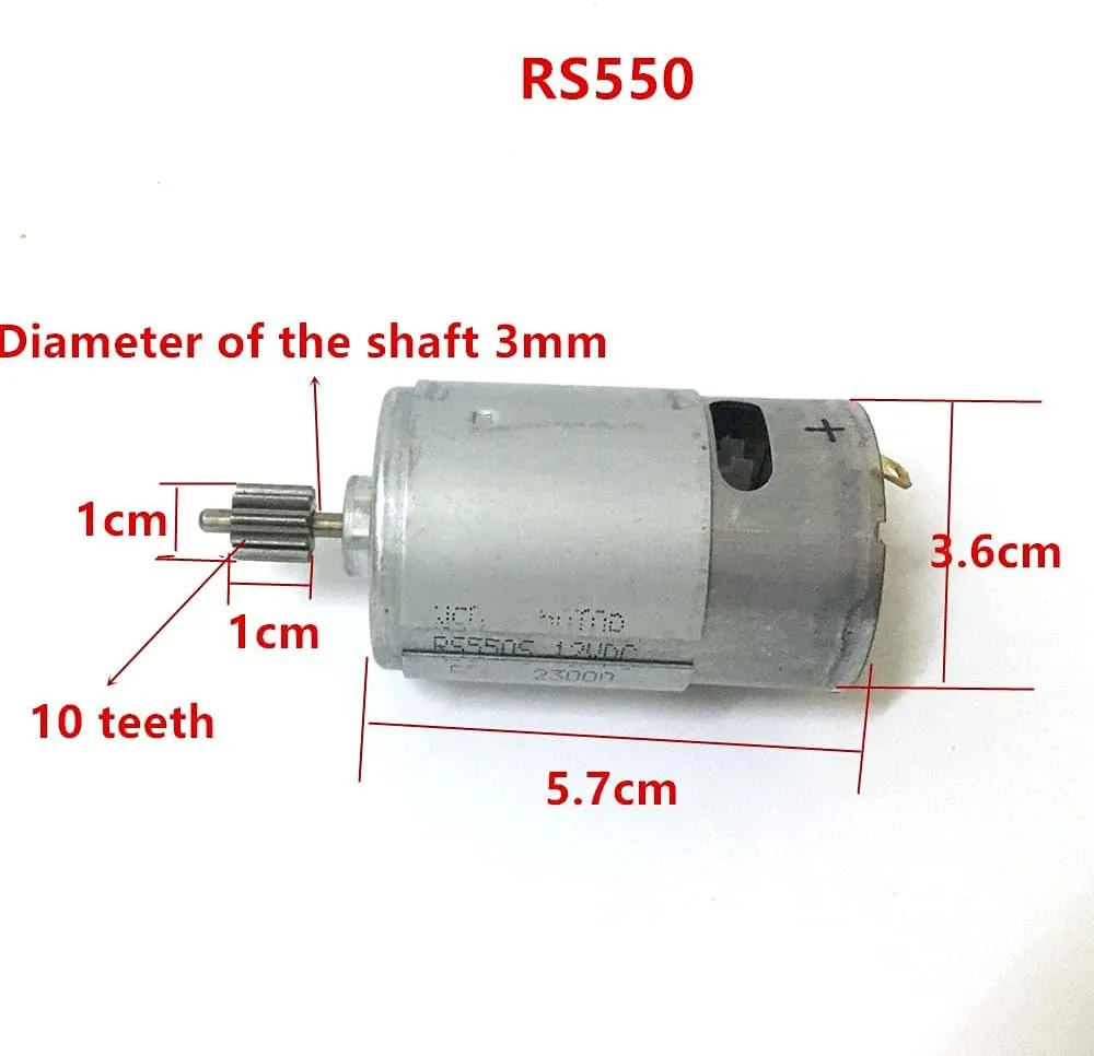 1pcs/lot RS380/390/550 Children's Electric Car Toy Car Motorcycle 6V 12V Motor Motor Gear Box Accessories |DC Motor| - - (Speed(RPM): 550 12V15000RPM)