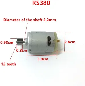 1pcs/lot RS380/390/550 Children's Electric Car Toy Car Motorcycle 6V 12V Motor Motor Gear Box Accessories |DC Motor| - - (Speed(RPM): 550 12V15000RPM)