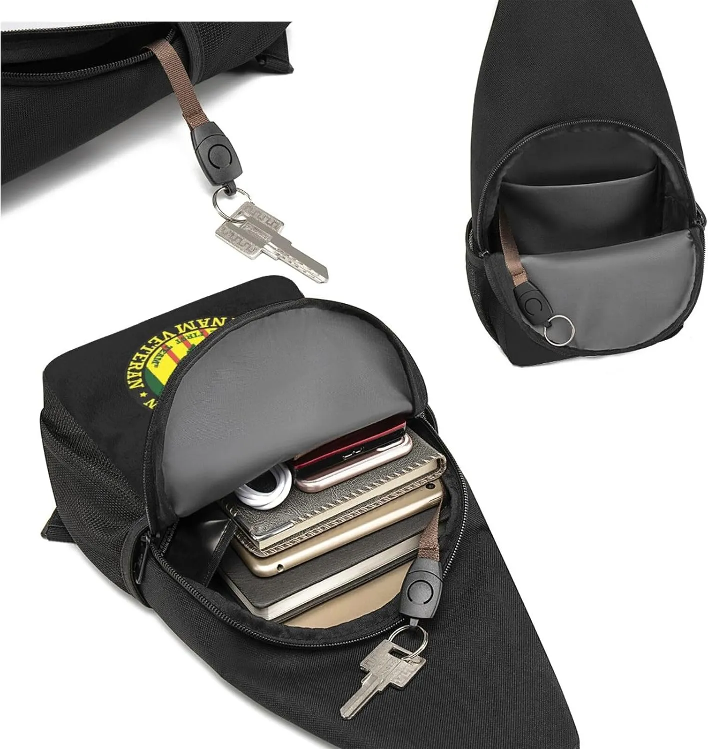 1st Cavalry Division Vietnam Veteran Unisex Chest Bag Lightweight Crossbody Shoulder Bag Travel Pocket