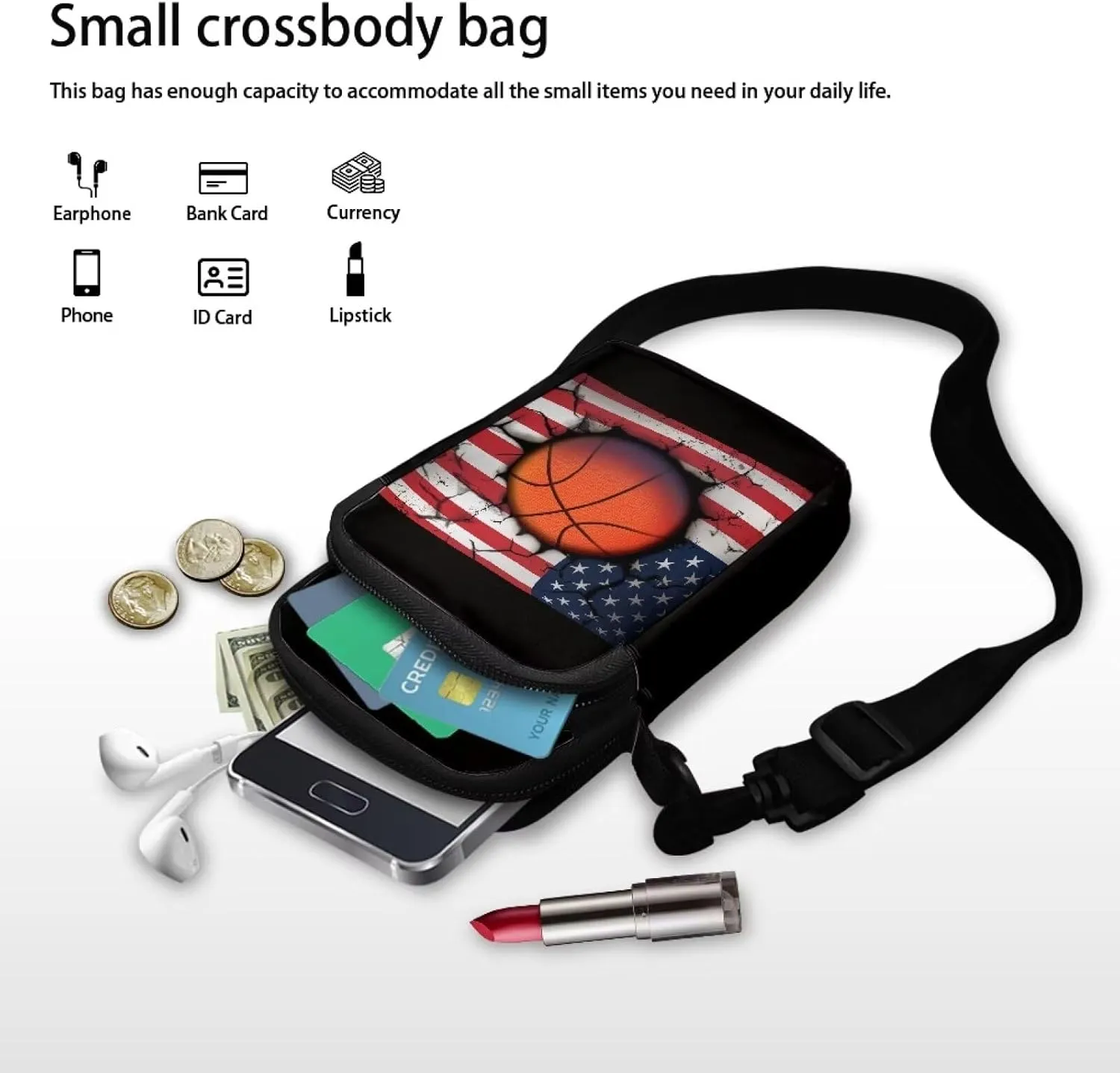 2 Layers Small Messenger Bag Cross Body Bags Handbags for Phone Passport Wallet