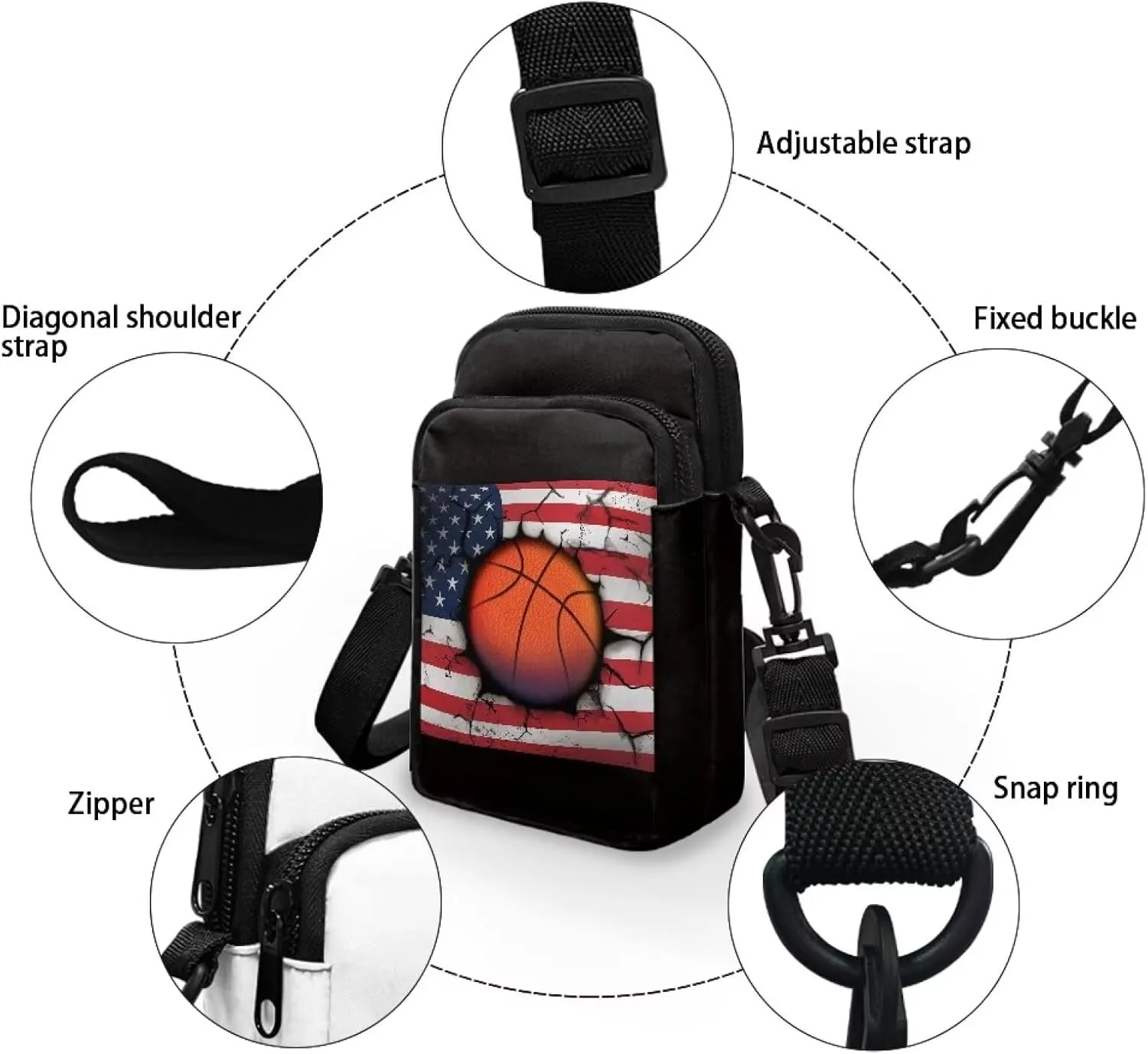 2 Layers Small Messenger Bag Cross Body Bags Handbags for Phone Passport Wallet