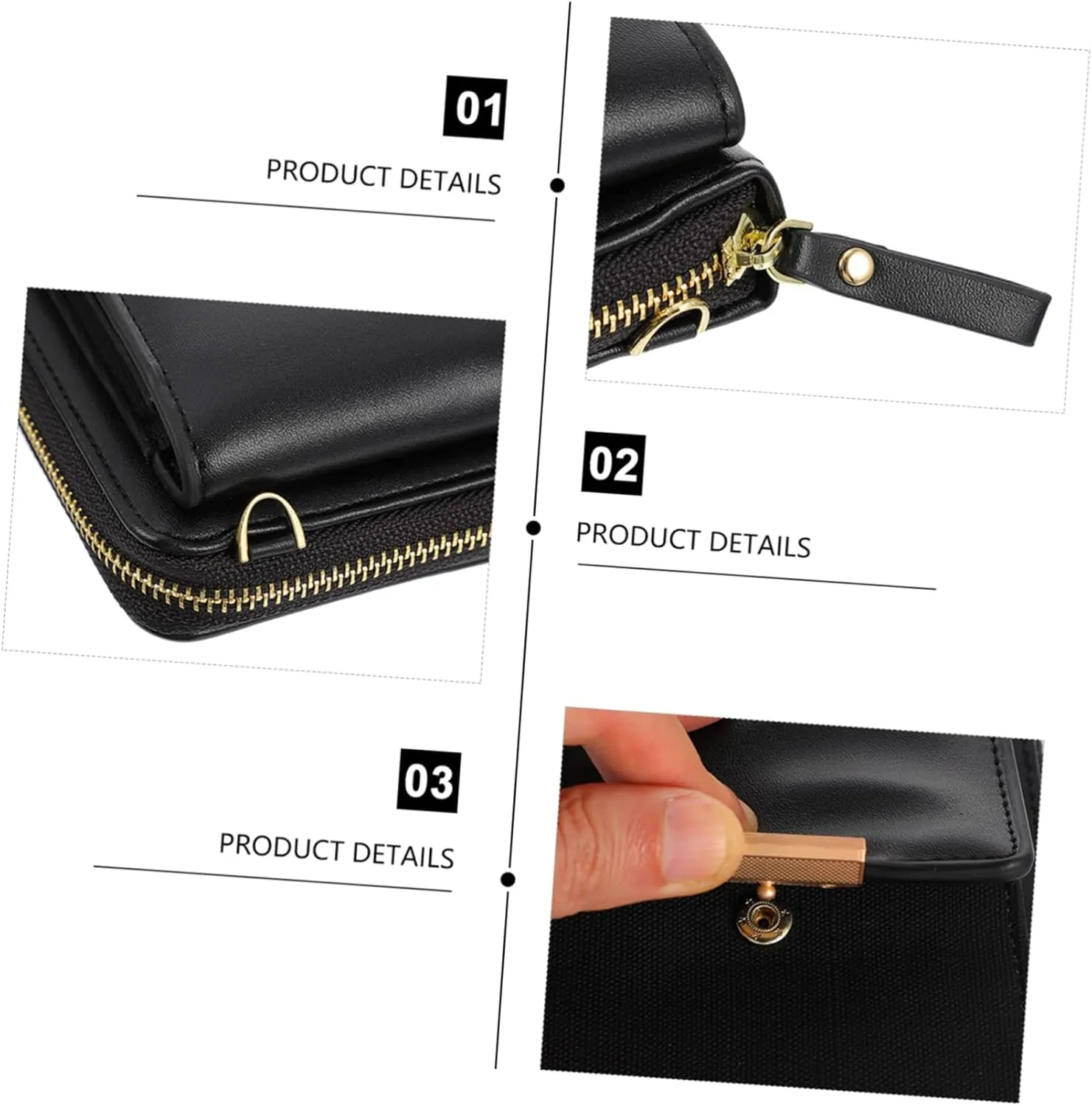 2 pcs Crossbody Pouch Shopping Shoulder Girl Leisure Cross- Simple Women Portable Single, Blackx6pcs, 17.5X10.5CMx6pcs