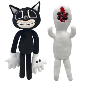 2 PCS Siren Head Toy Plush Toy Cartoon Cat Cartoon Dog and Peanut Adults Children's Party Birthday Halloween Thanksgiving Christmas Plush Toys (Cat)