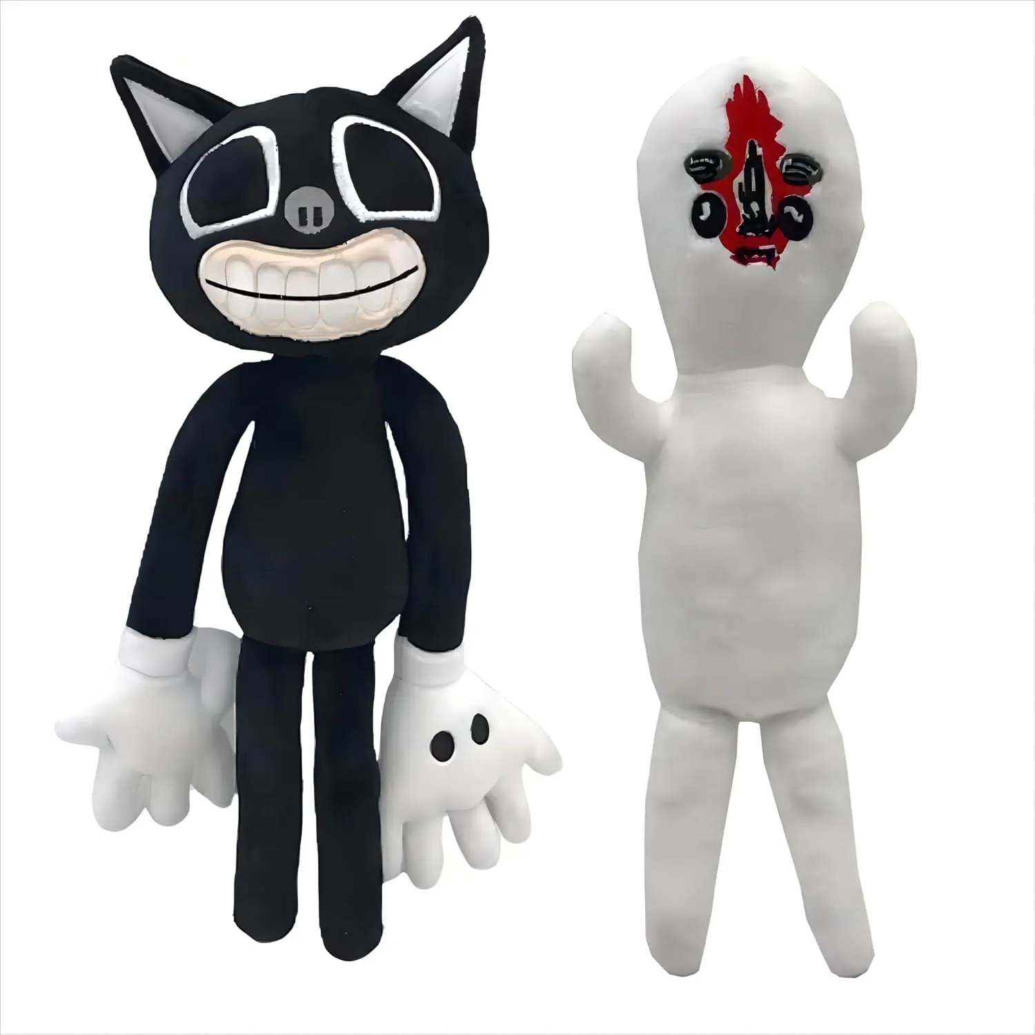 2 PCS Siren Head Toy Plush Toy Cartoon Cat Cartoon Dog and Peanut Adults Children's Party Birthday Halloween Thanksgiving Christmas Plush Toys (Cat)