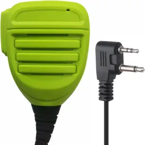 2 Pin Speaker Mic Shouler Microphone Two Way Radio External Hands Free Mic for Midland Walkie Talkie GXT LXT GMRS FRS GXT1000VP4 (Green)