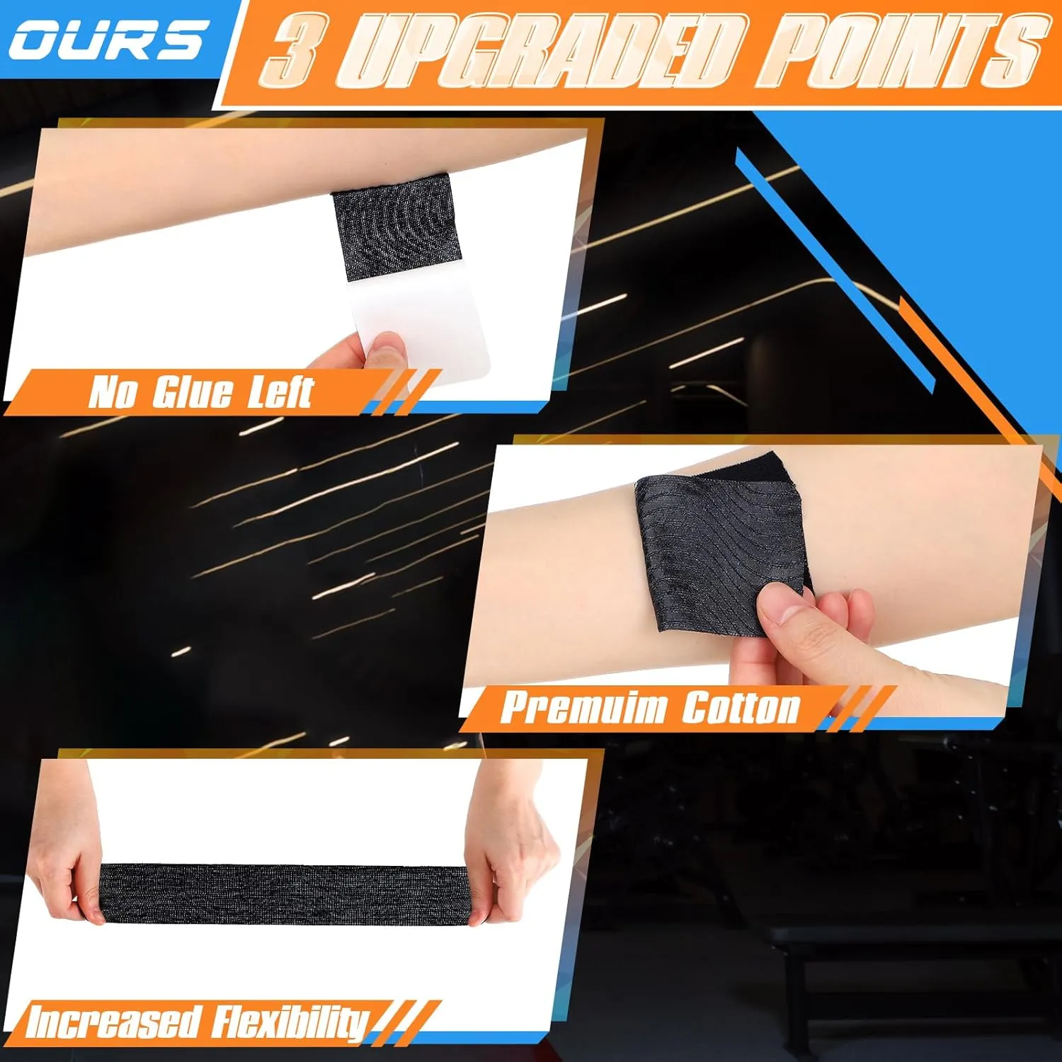 20 Count Kinesiology Tape for Shoulder Pain Relief Pre Cut Sports Waterproof Breathable Enhance Elastic Kinesiology Athletic Tape for Shoulder Support and Muscle Sports(Black)