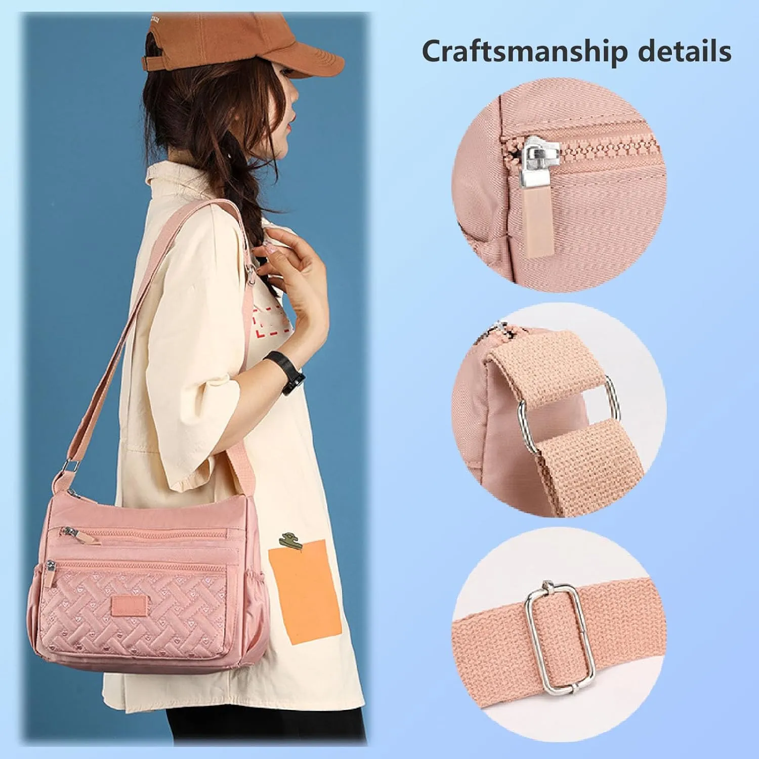 2024 New Popularate Bag, Nylon Shoulder Messenger Bag, Classic Luxury Large Capacity Crossbody Popularate Bag