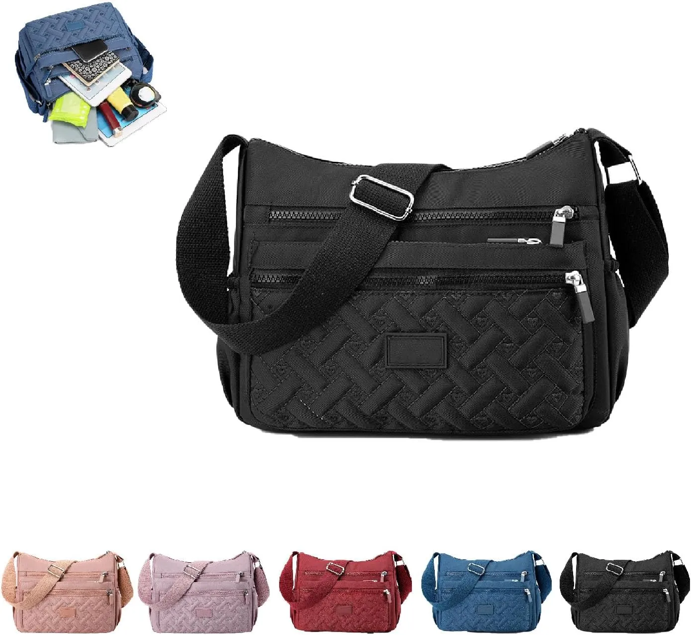 2024 New Popularate Bag, Nylon Shoulder Messenger Bag, Classic Luxury Large Capacity Crossbody Popularate Bag