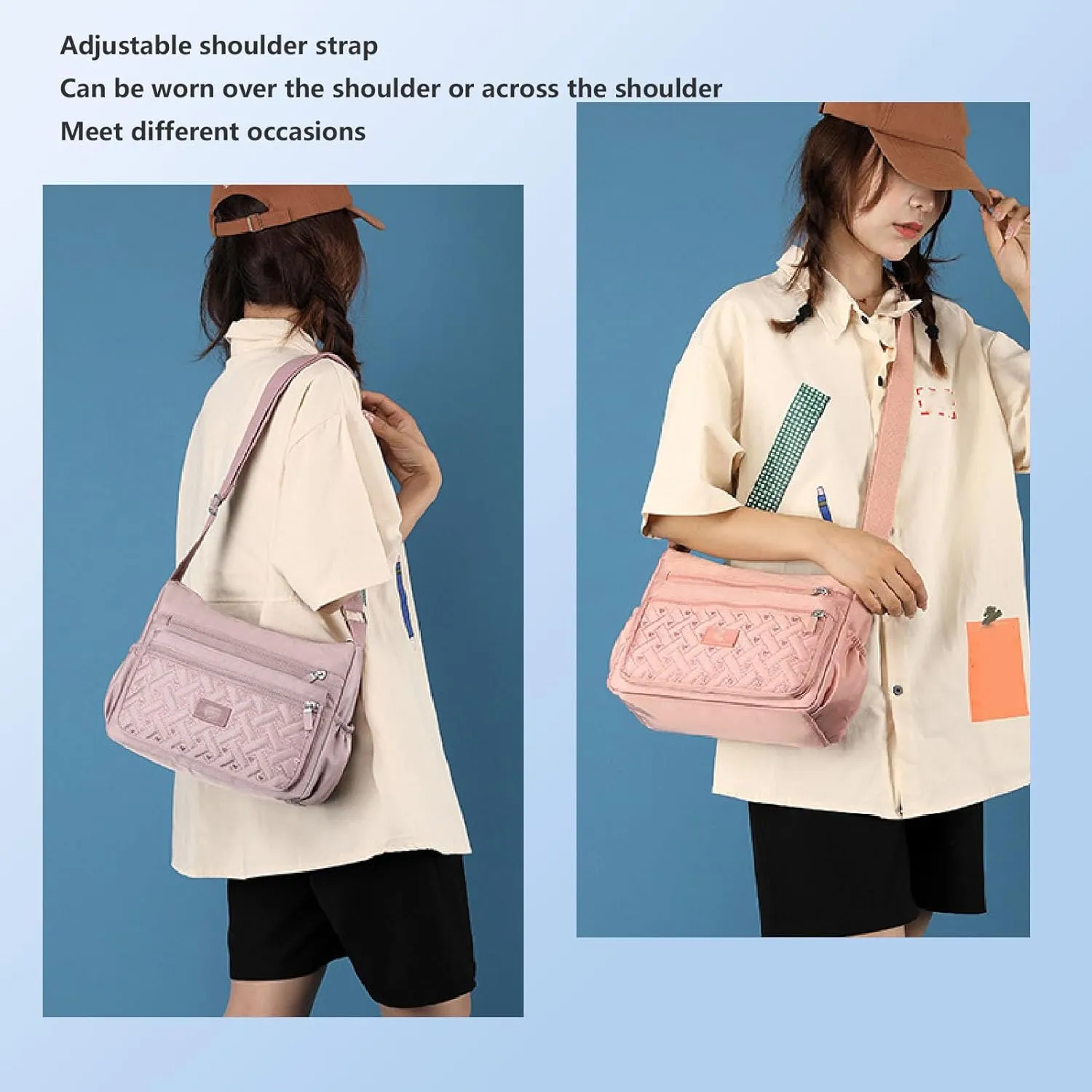 2024 New Popularate Bag, Nylon Shoulder Messenger Bag, Classic Luxury Large Capacity Crossbody Popularate Bag