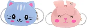 2pcs Baby Crossbody Bag Animal Purse for Girls Fashionable Boys and Girls Sling Bag Coin Storage for Outdoor Activities