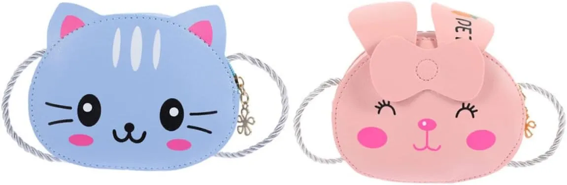 2pcs Baby Crossbody Bag Animal Purse for Girls Fashionable Boys and Girls Sling Bag Coin Storage for Outdoor Activities