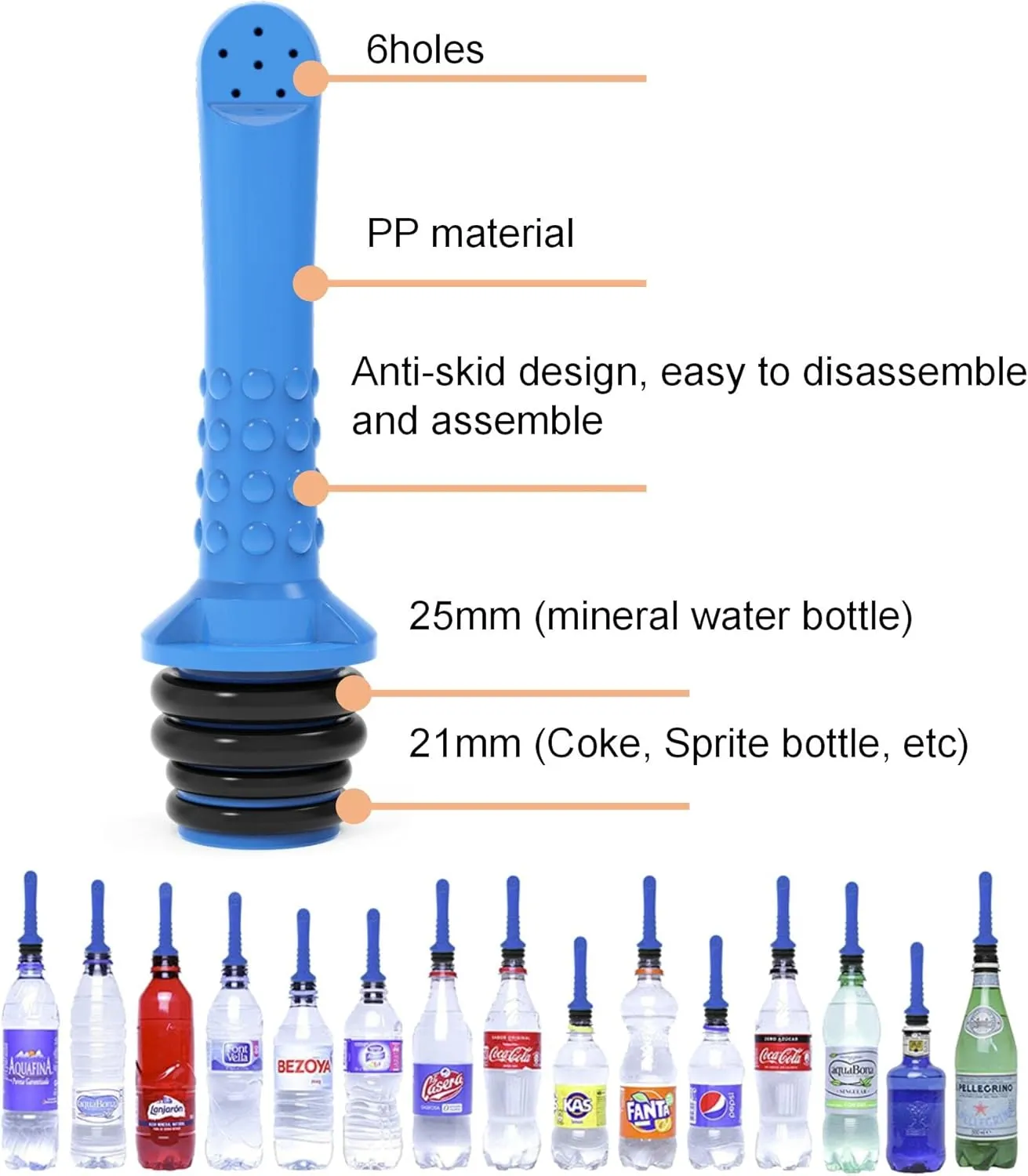 2PCS-Pack 2in1 Vaginal Douche Perineal Irrigation 650ML Portable Bidet   Pocket Bidet Pipe, Travel Bidet with Waterproof Cap, Peri Bottle for Postpartum Essentials