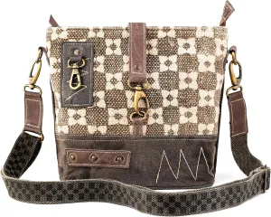 3B - SHOUZO Messenger and Shoulder Bag | Upcycled Vintage Canvas & Leather | Comes with 2 Different Straps
