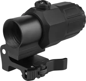 3X Magnifier G3Sight Scope Airsoft with Switch to Side QD Mount for 20mm Rail Apply for Red dot Zooms with 3X of Power Shockproof and Weatherproof, Durable Items (Black - G3 Sight Scope) Durable Item
