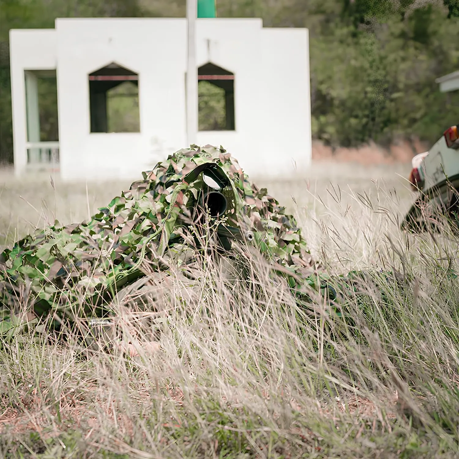 3x4 10x10.0m Sun Shade Sail Garden Camouflage Net Tear-Resistant Camo Netting Made of 150d Polyester Camouflage Mesh Water Resistant for Hunting Blind Party(2.5 * 6.0m/8.2 * 19.7ft)