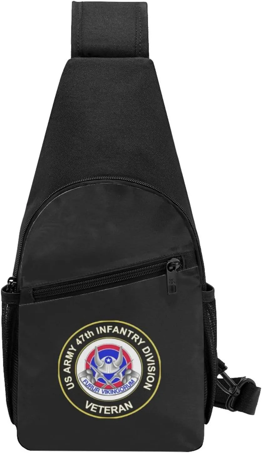 47th Infantry Unit Veteran Unisex Chest Bag Lightweight Crossbody Shoulder Bag Travel Pocket