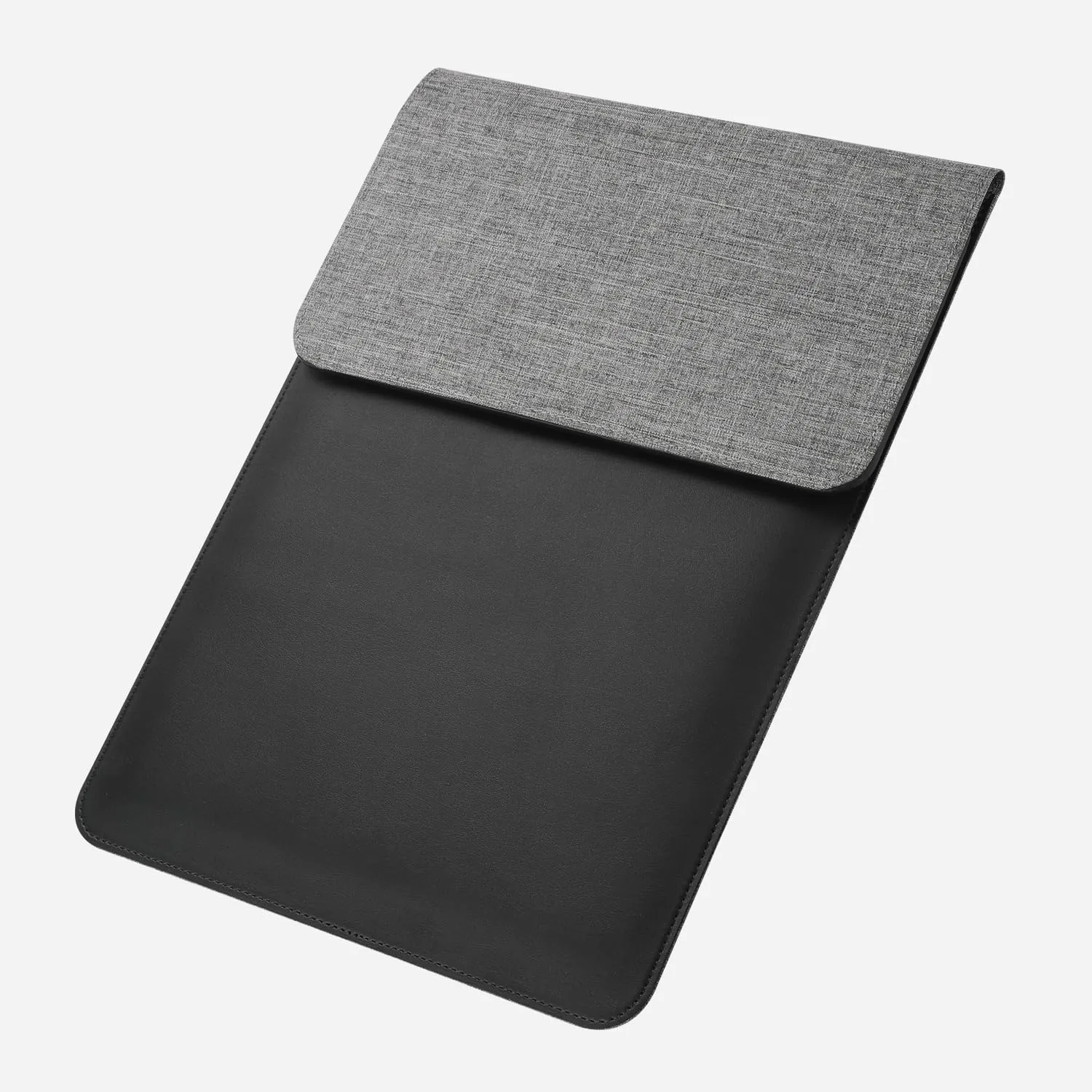 5 in 1 Laptop Sleeve with Wireless Charging12-14, Charge 3 Devices at Once, PU Leather Laptop Bag with Pocket (Black)