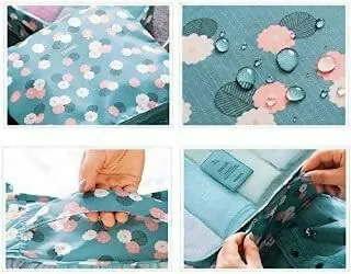 6-in-1 Travel Laundry Pouch Set – Blue Flower