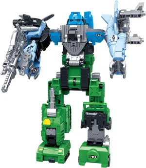 6PCS DIY Military Vehicle Deformable Robot Pack , 6 in 1 Mini Transformer Action Figure Car Model Toy Set for Adult Kids Boys Girls (Multicolor) TG12827618