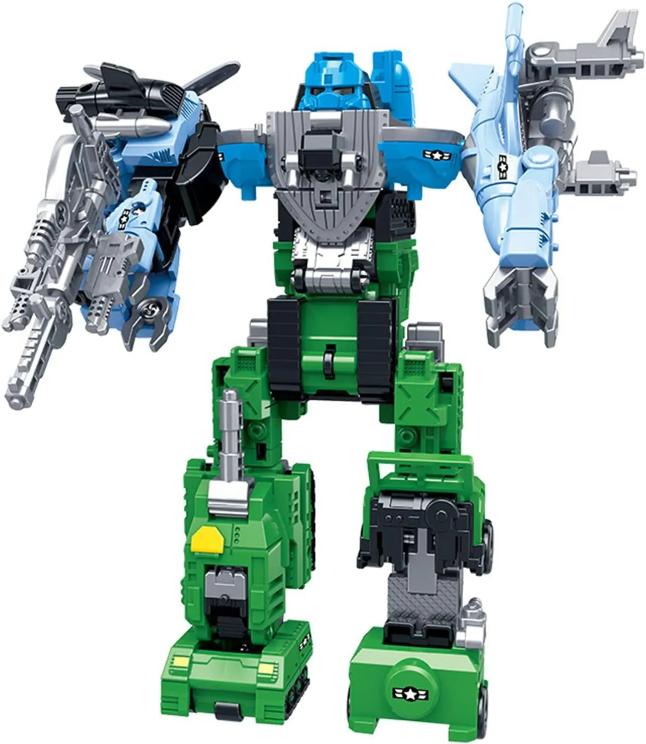 6PCS DIY Military Vehicle Deformable Robot Pack , 6 in 1 Mini Transformer Action Figure Car Model Toy Set for Adult Kids Boys Girls (Multicolor) TG12827618