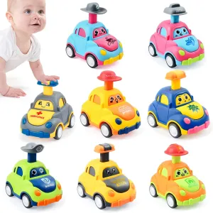 8 Pack Press and Go Car Toys for Toddlers 1-3 Year Old,Infant Play Vehicle Set Toys for 1 2 3, Baby Car Toys for 9-12-18 Months,First Birthday Gifts for Boys