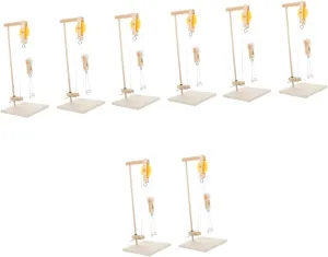 8 Sets Pully Exercise Equipment Physics Kit Pulley Model Teaching Tools for Physical Mechanics Block and Tackle Pulley System