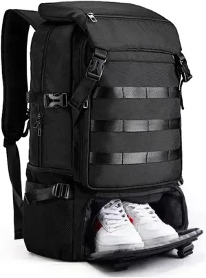 80L Travel Backpack, 18 Inch Laptop Backpack for Men Women, Large Rucksack Casual Daypack with Shoe Compartment for Work Business Hiking