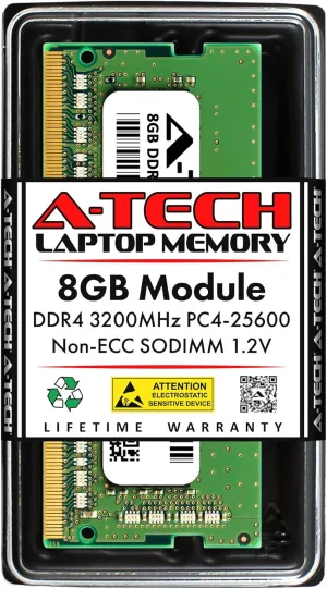 A-Tech 8GB RAM for Clevo NH58Axx | DDR4 3200MHz PC4-25600 SODIMM Non-ECC Memory Upgrade