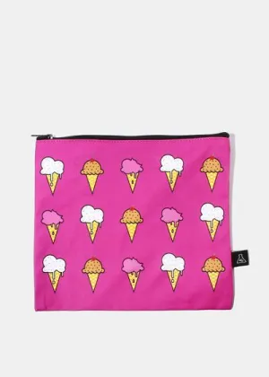 a2o Large Canvas Pouch - Ice Cream Cones