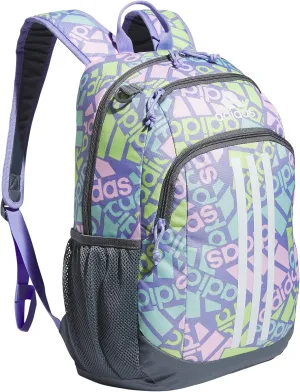 adidas Creator Comfortable and Durable Small Athletic Bag or Laptop Backpack for Women and Men, Adi Multi Collage Light Purple/Onix Grey/White, One Size