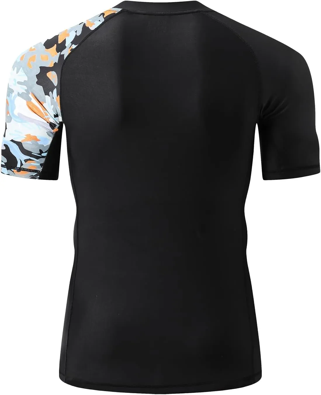 ADOREISM Men's Rash Guard Short Sleeve Quick-Dry UPF 50  Sun Protection Compression Swim Shirts for Men