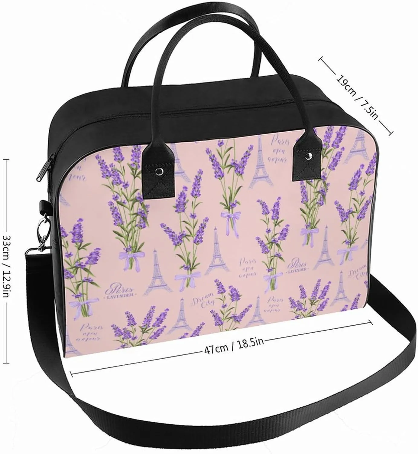 Adult Casual Nylon Colorful Floral Classic Handbag for Touring 13" X 19" X 8"