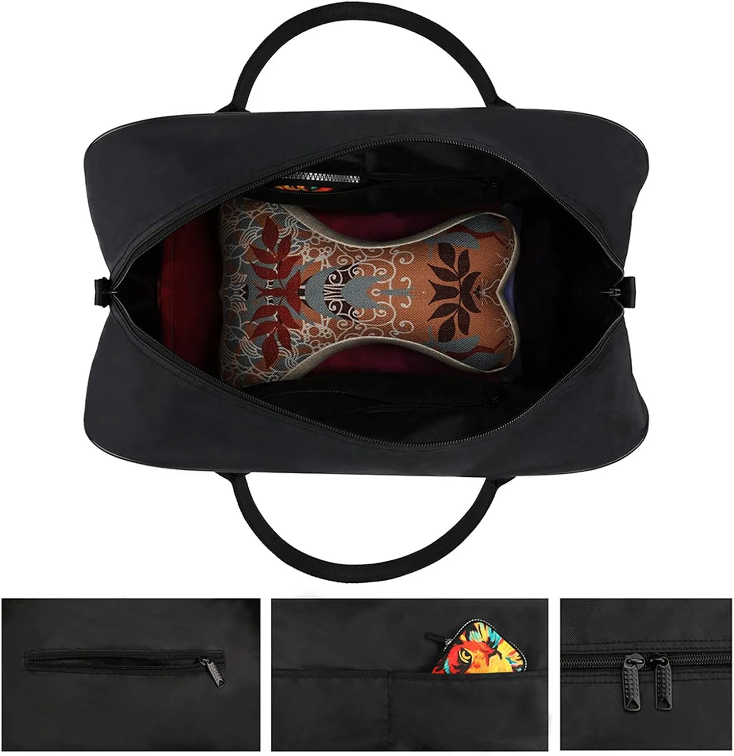 Adults Casual Nylon Colorful Butterfly Elegant Handbag for Travel 13" X 19" X 8"