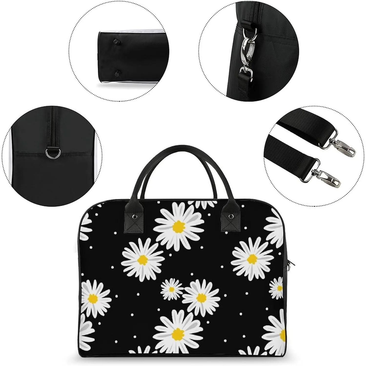 Adults Casual Nylon Colorful Butterfly Elegant Handbag for Travel 13" X 19" X 8"