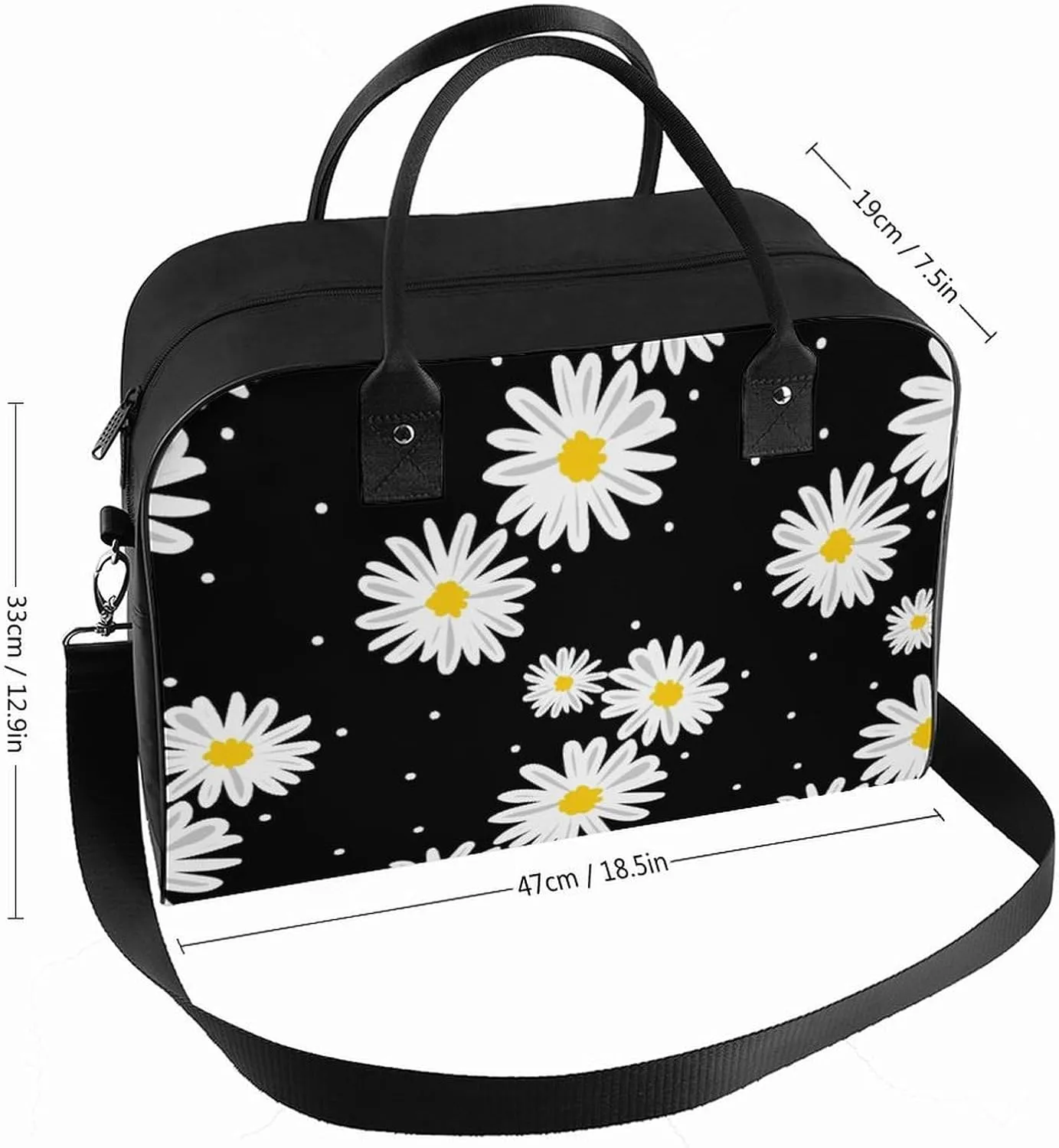 Adults Casual Nylon Colorful Butterfly Elegant Handbag for Travel 13" X 19" X 8"