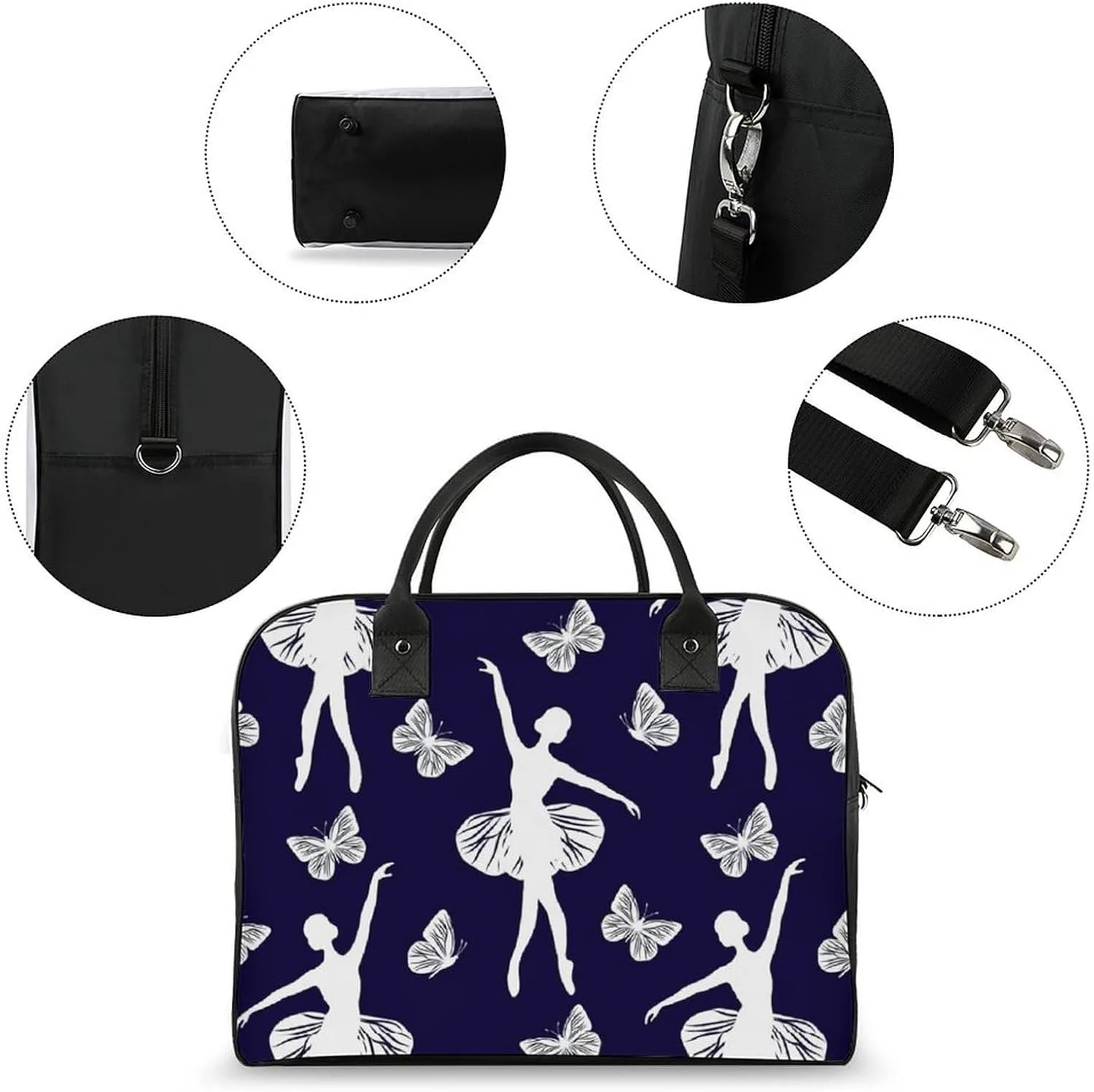 Adults Shoulder Nylon Ballet Dancer Aesthetic Handbag for Touring 13" X 19" X 8"