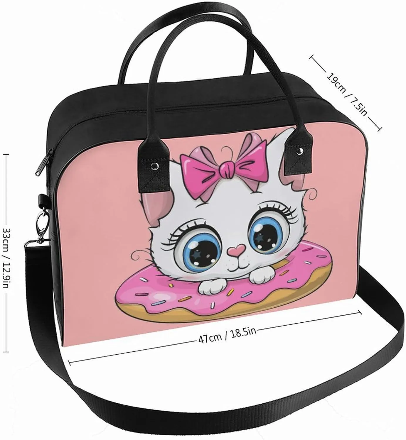 Adults Shoulder Nylon Ballet Dancer Aesthetic Handbag for Touring 13" X 19" X 8"